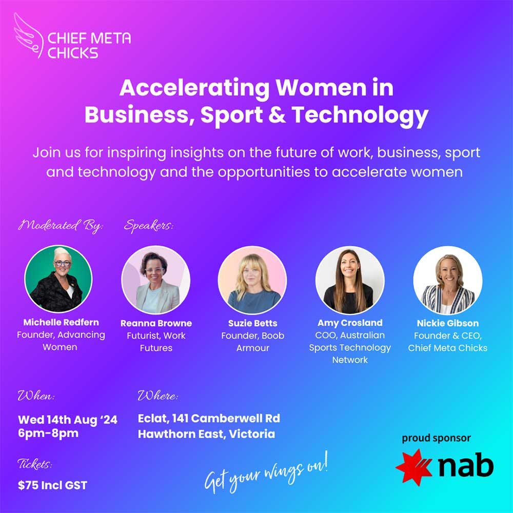 Chief Meta Chicks Panel & Networking Event: Accelerating Women in Business, Sport & Technology 